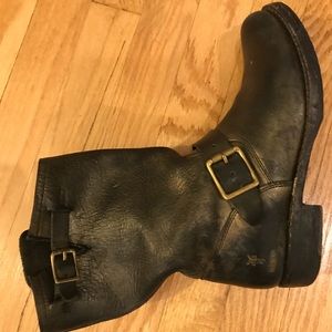 Frye/Coach Jenna Engineer brushed gold tone boots